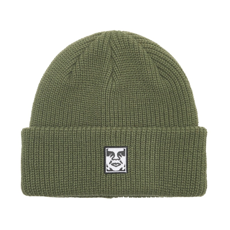 OBEY MID ICON PATCH CUFF BEANIE ARMY