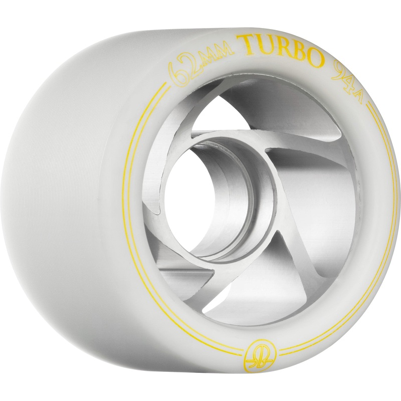 Rollerbones Turbo Wheel Clear Aluminum Hub 62mm 94a – Natural (Set of 8)