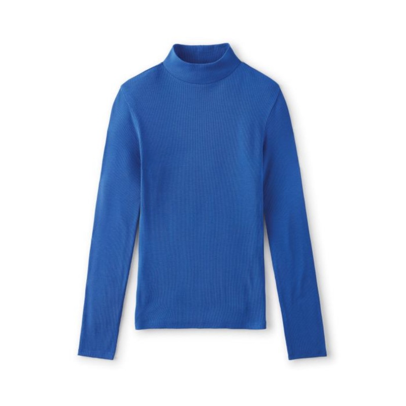 BRIXTON BLITZ L/S TURTLENECK – DAZZLING BLUE – 95% VISCOSE 5% SPANDEX SMALL
