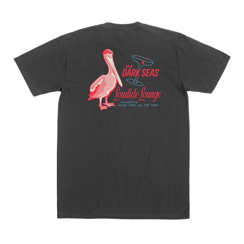 DARK SEAS T-SHIRT CORNER BAR ORGANIC COTTON GRAPHITE MED
