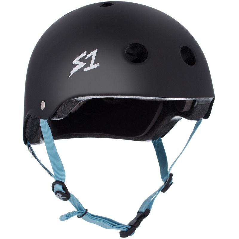 S1 Lifer Helmet – Black Matte/Light Blue Straps – Undialed LIT Collab X-Small (20.5″) Black