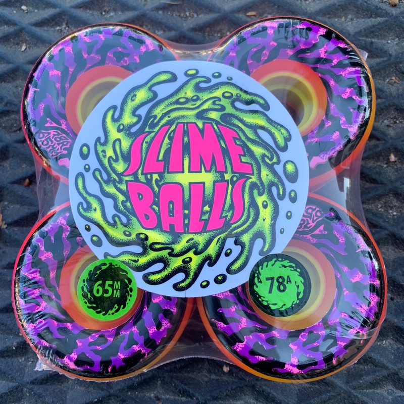 SLIME BALLS WHEELS SWIRLY PINK/YELLOW 78A (65MM) 65MM