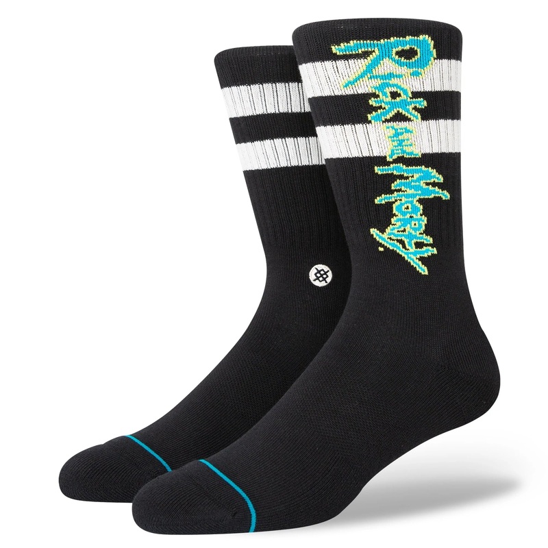 Stance Rick And Morty Crew Socks – Black M