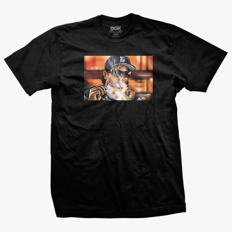 DGK T SHIRT – BURNIN – BLACK SMALL