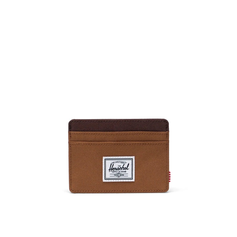 HERSCHEL CHARLIE CARDHOLDER RUBBE/CHICORY COFFEE