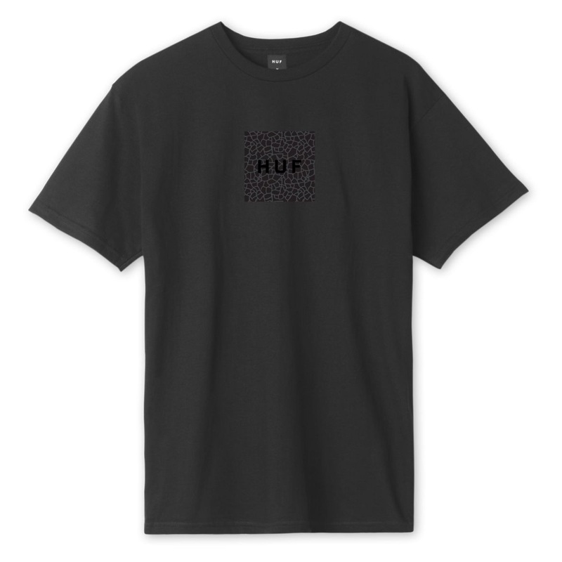 HUF QUAKE BOX LOGO TEE BLACK SMALL