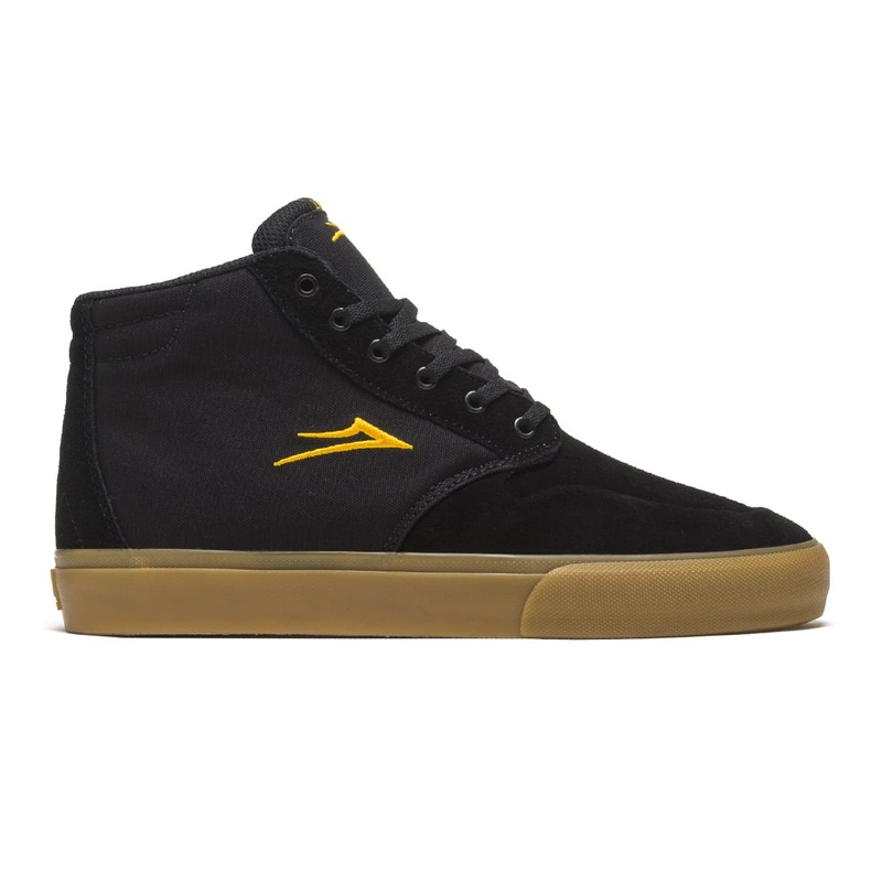 Lakai Shoes Riley 3 High – Black/Gum Suede 7 Black