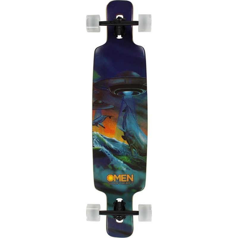 Omen Save The Whales Drop Through Longboard Complete – 9.5″