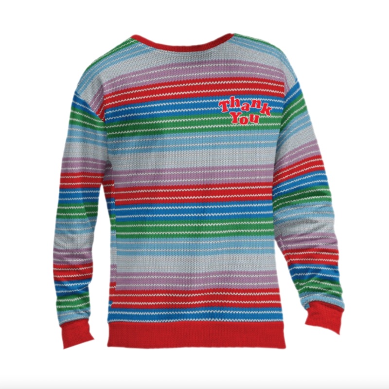 Thank You Buddy Striped Sweater SMALL