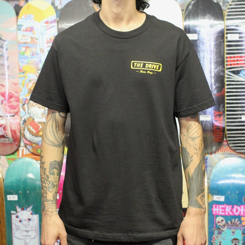 THE DRIVE SKATE SHOP LOGO T-SHIRT BLACK/GOLD SMALL