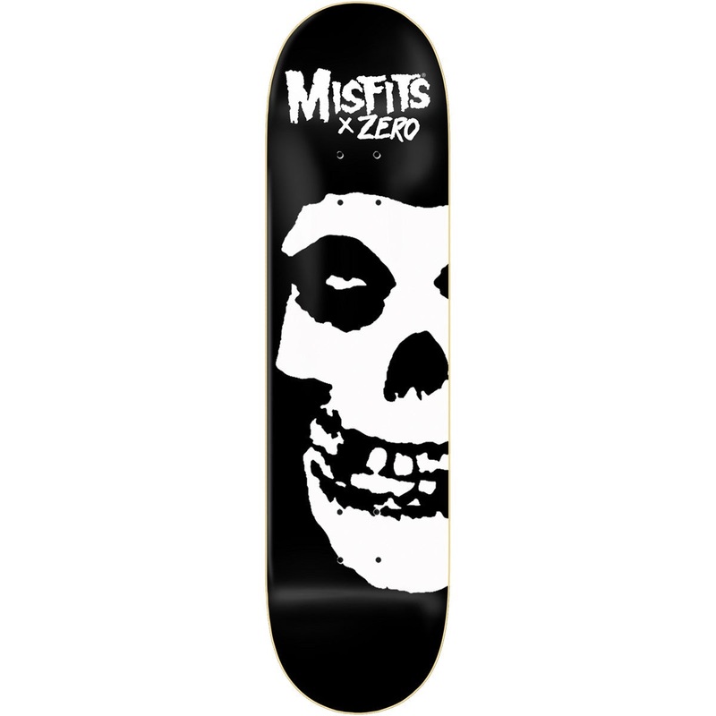 Zero Misfits Big Fiend Skull Skateboard Deck – 8.5 Black/White