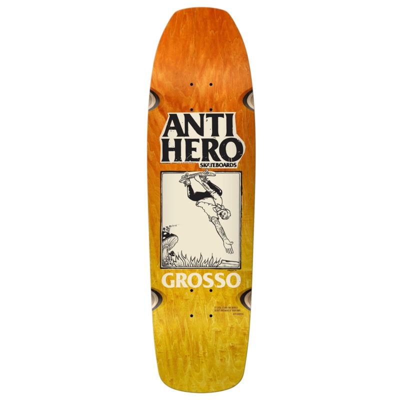 ANTIHERO DECK SKATE SHOP DAY GROSSO HAND PLAND FADE (9.25″) 9.25″