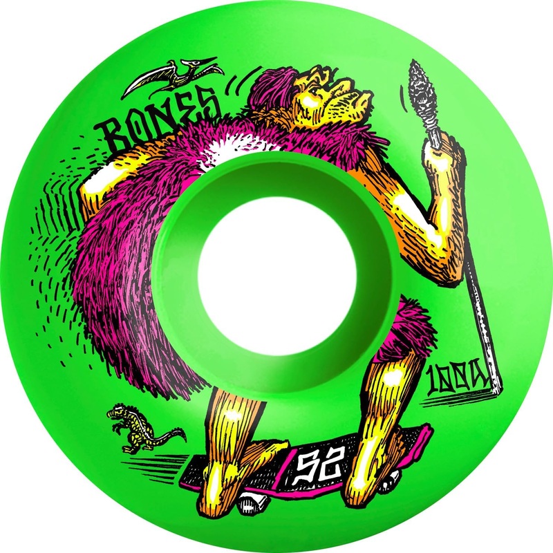 BONES WHEELS OG 100’S NEONDERTHAL V4 WIDE GREEN (52MM) 52MM