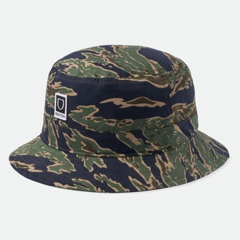 BRIXTON BETA PACKABLE BUCKET HAT TIGER CAMO S/M