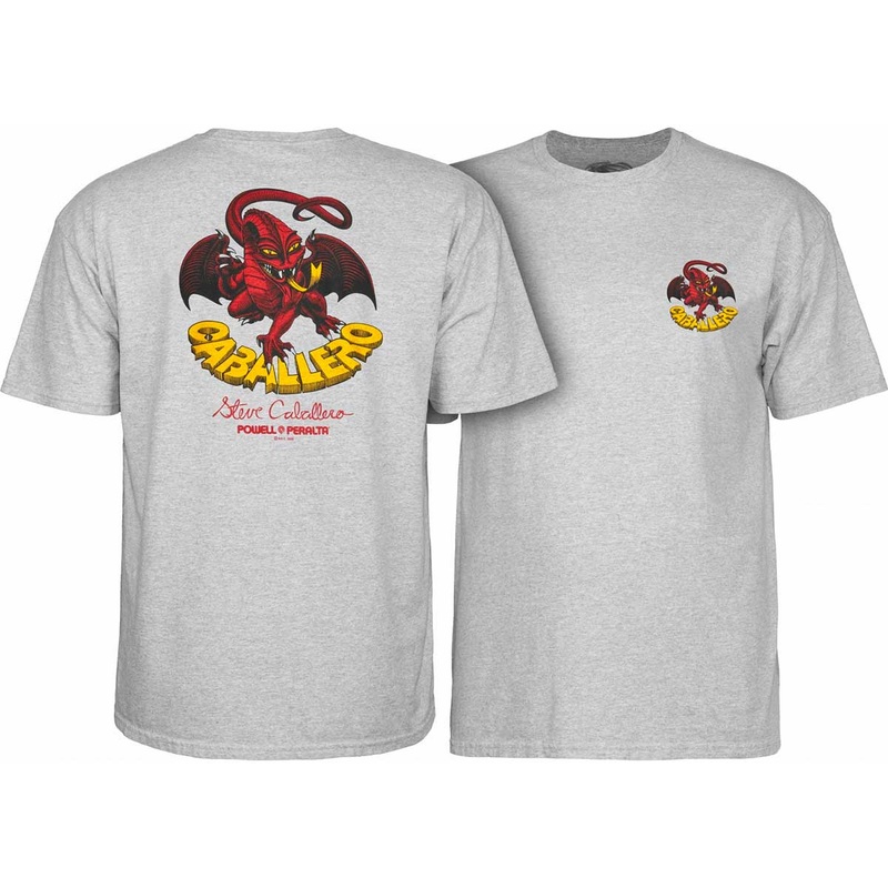 POWELL PERLATA CAB DRAGON II T-SHIRT ATHLETIC HEATHER MED