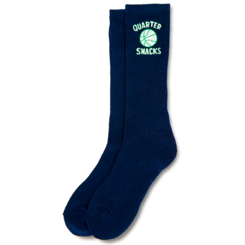 Quarter Snacks Ball Is Life Socks – Navy