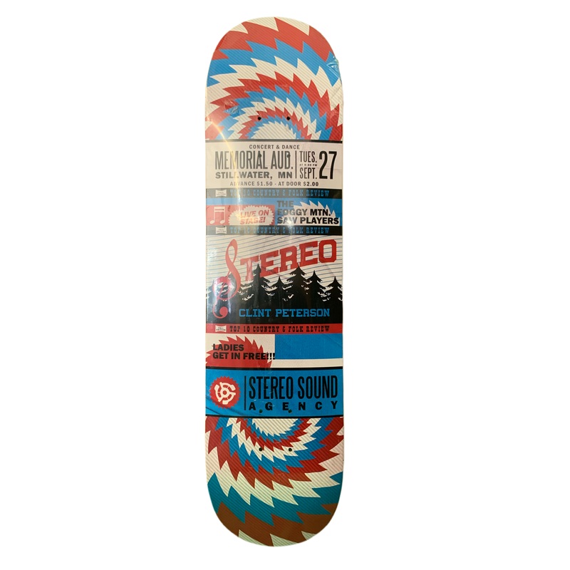 Stereo Clint Peterson Concert & Dance 7.9″ Classic Skateboard Deck