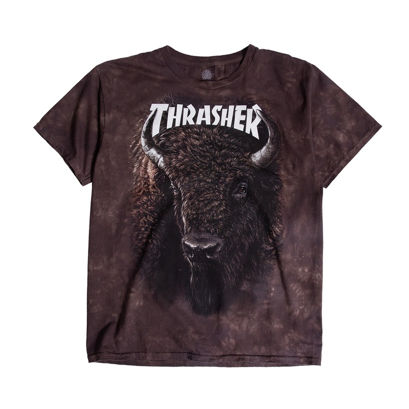 Thrasher Bison T-Shirt S Brown