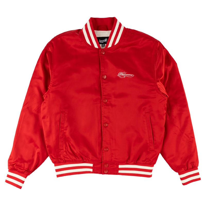 Union Thermal-Lined Satin Varsity Jacket Small
