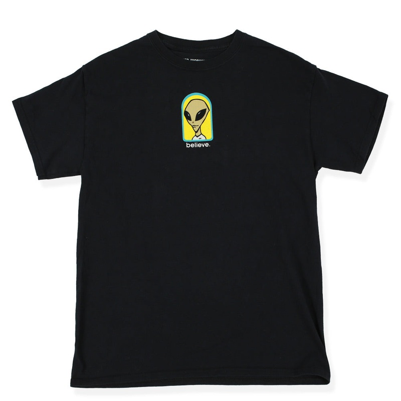 Vintage Alien Workshop Believe Tee Black M