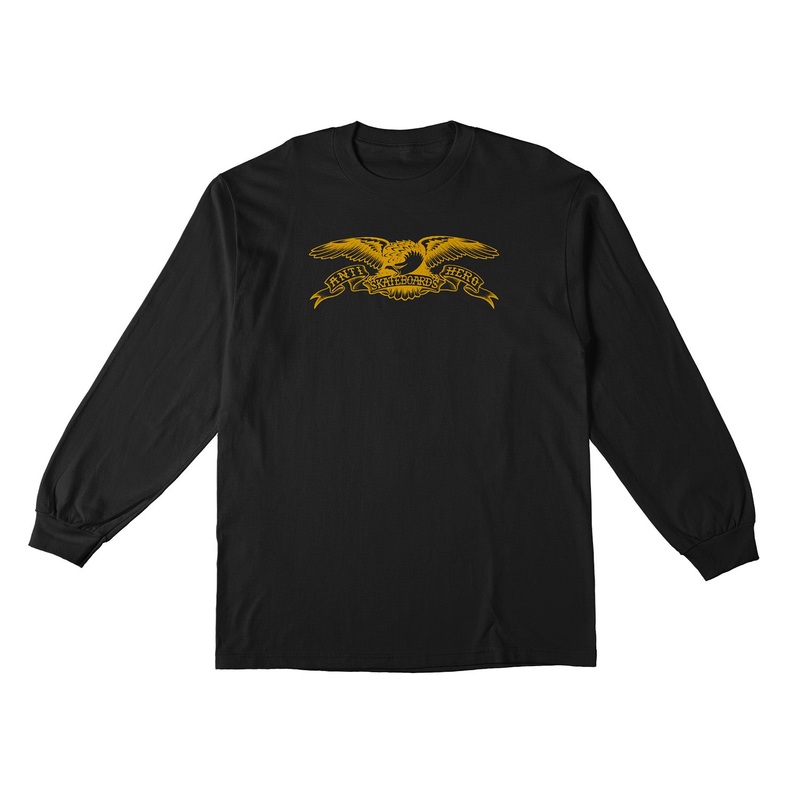 Antihero Basic Eagle Long Sleeve T-Shirt S Black/Gold