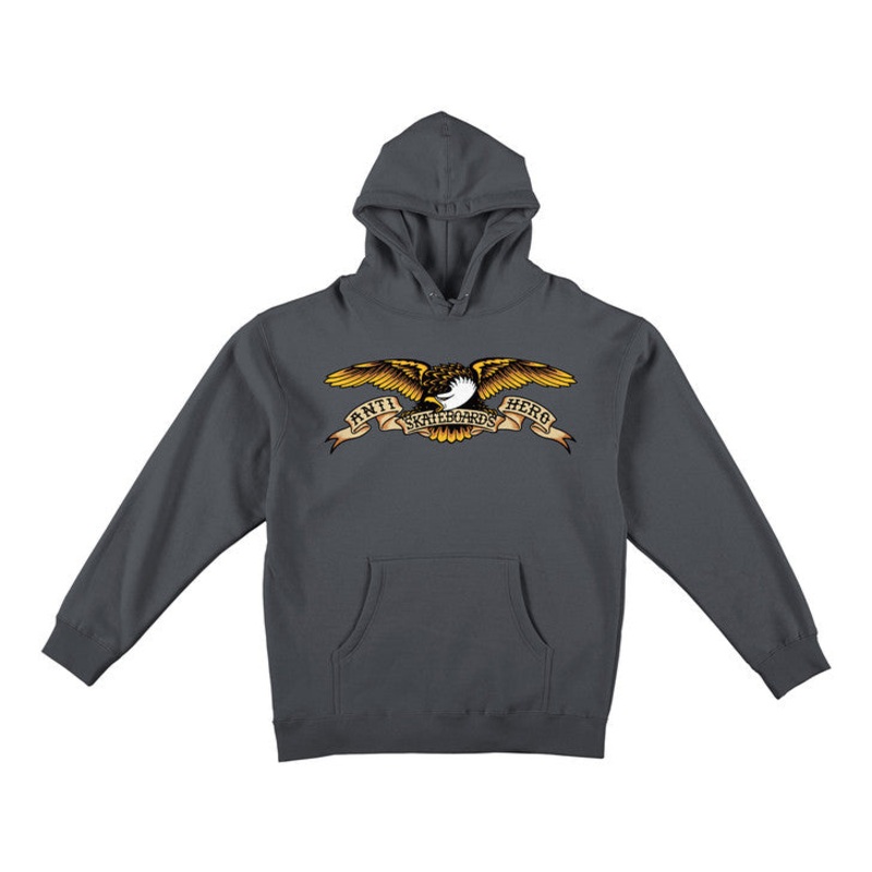 ANTIHERO EAGLE PULLOVER HOOD CHARCOAL MEDIUM
