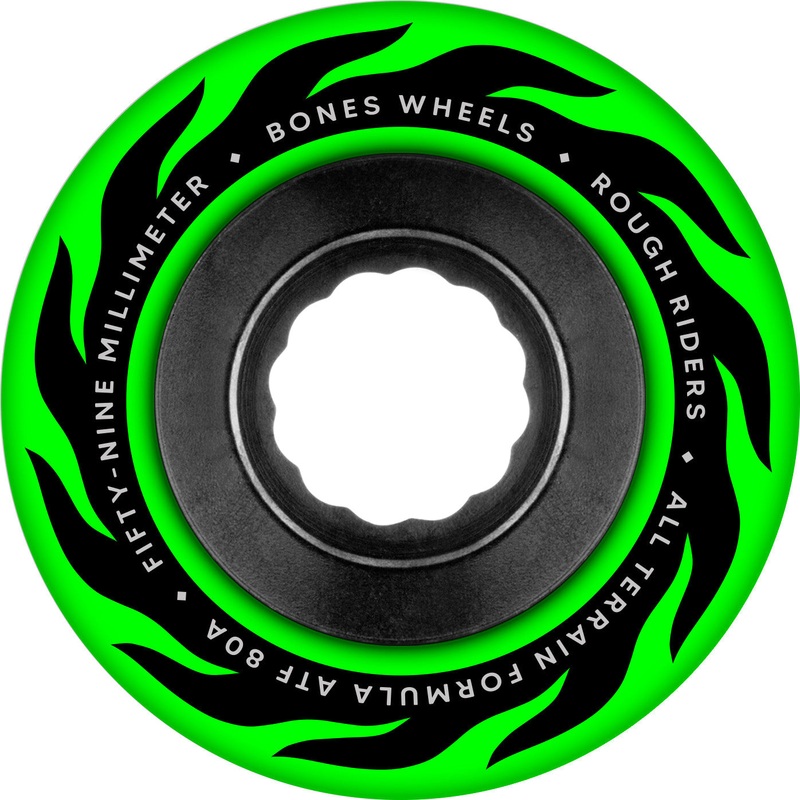 Bones ATF Rough Rider Eternal Flame 59mm 80a Wheels – Green (Set of 4)