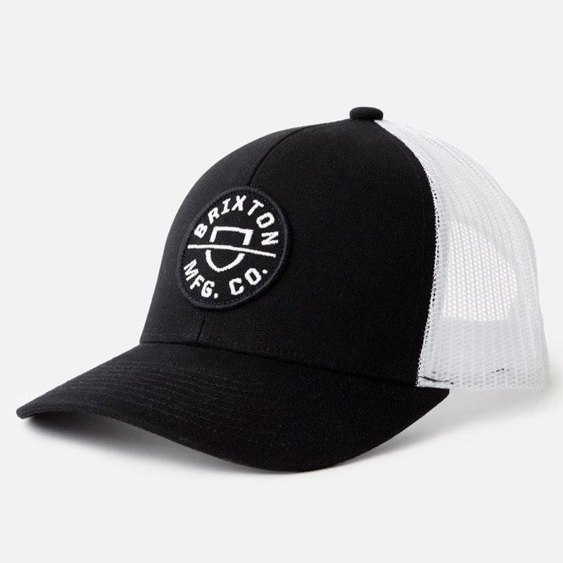 BRIXTON CREST CROSSOVER MESH CAP BLACK