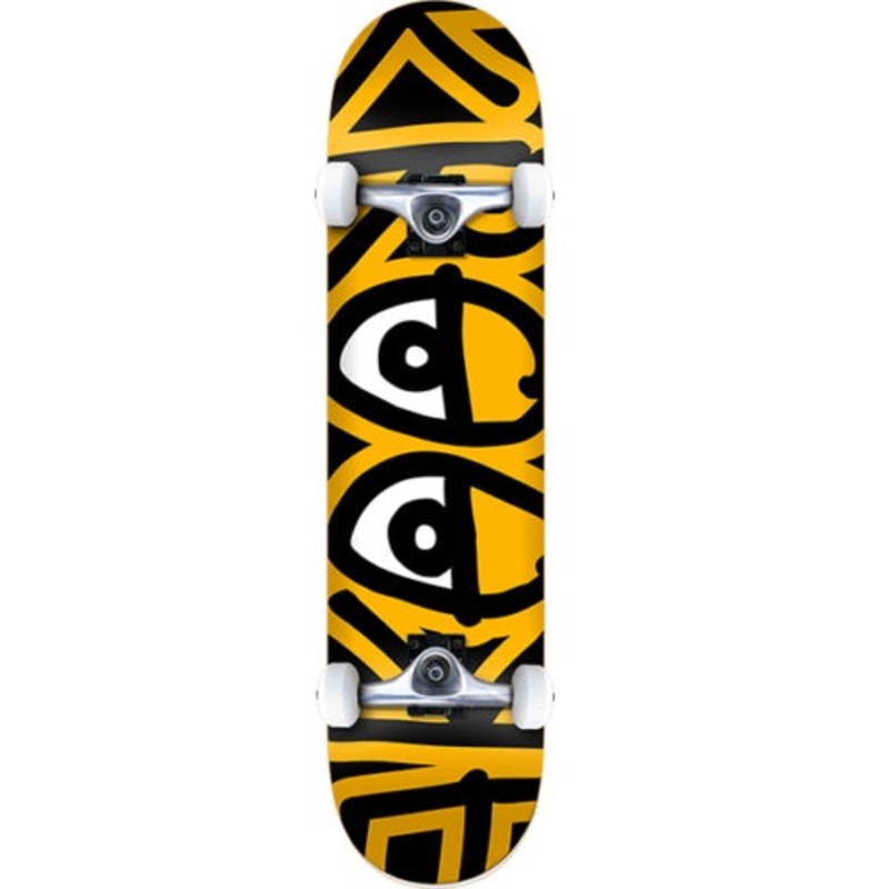 Krooked Bigger Eyes Mid Skateboard Complete 7.3 – Yellow