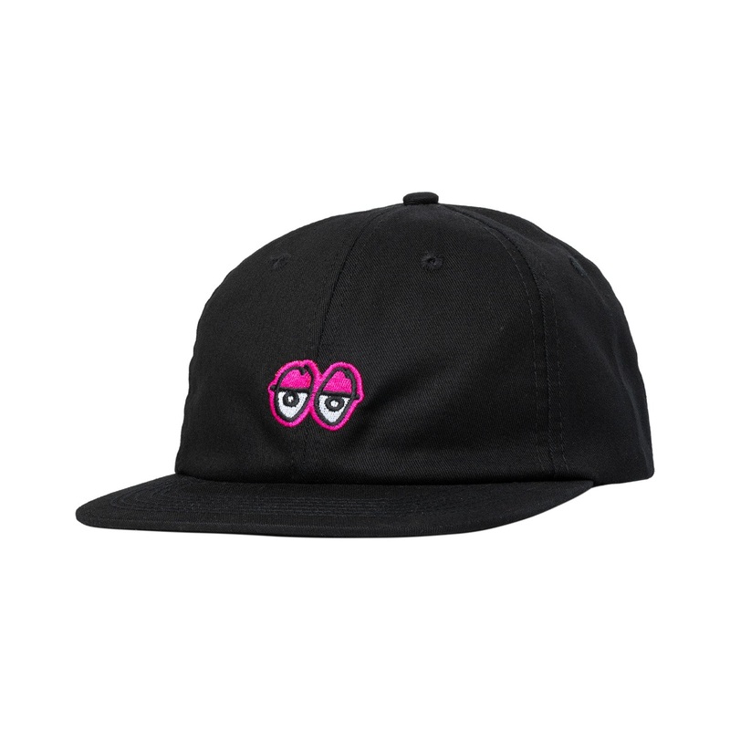 Krooked Eyes Strapback Hat O/S Black/Pink