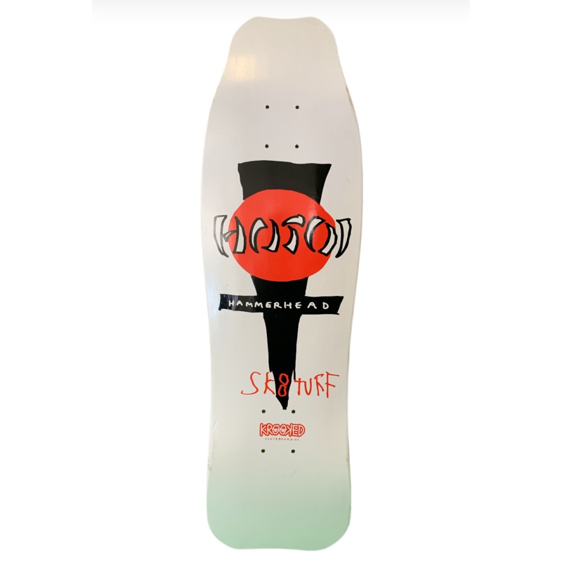 Krooked x Hosoi Hammerhead White 9″ Classic Skateboard Deck