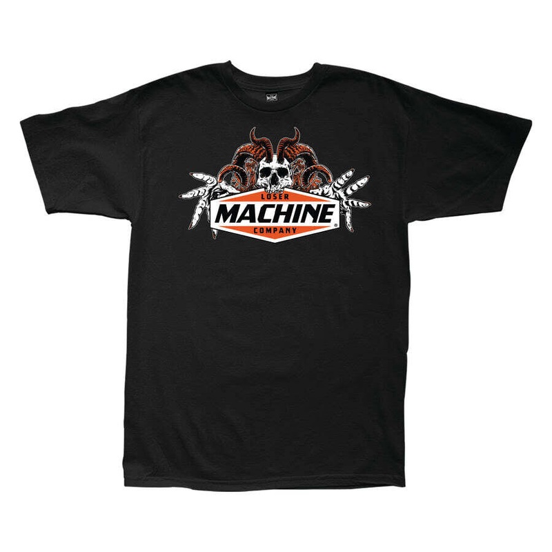 LOSER MACHINE SWORN TO FUN HEAVYWEIGHT TEE BLACK MEDIUM