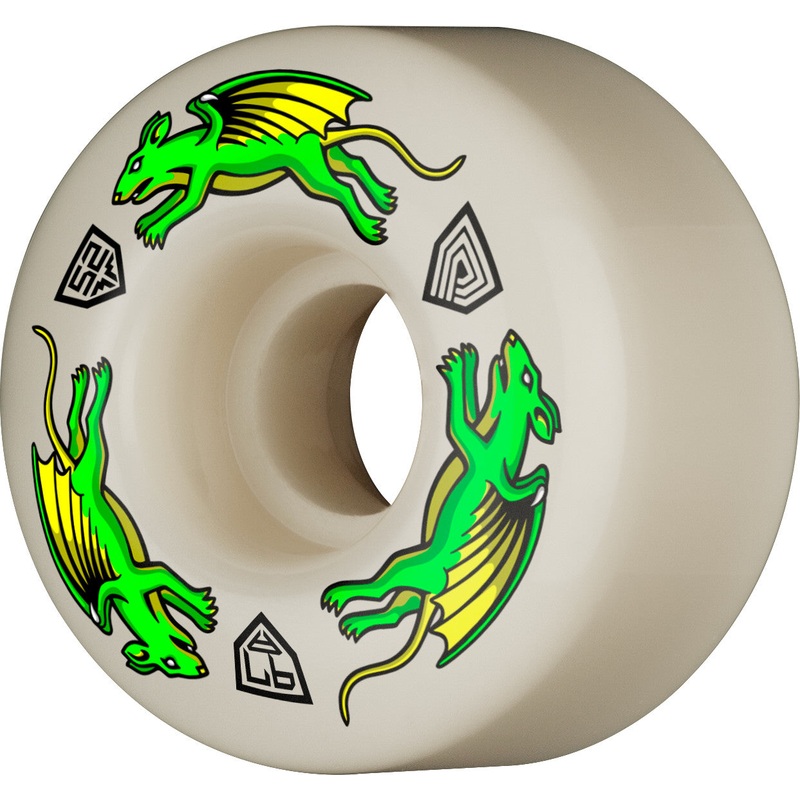 Powell Peralta Dragon Formula Nano Rats Wheels 52x34mm 97A – Off White (Set of 4)