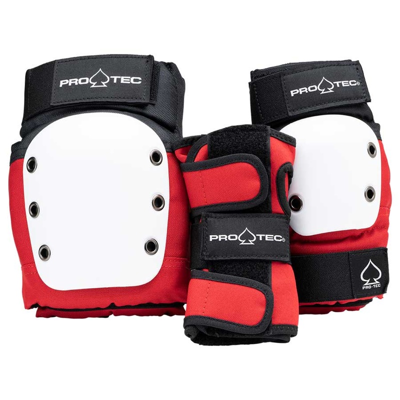 PRO-TEC – JUNIOR 3-PACK PAD SET RED/WHITE YOUTH SMALL