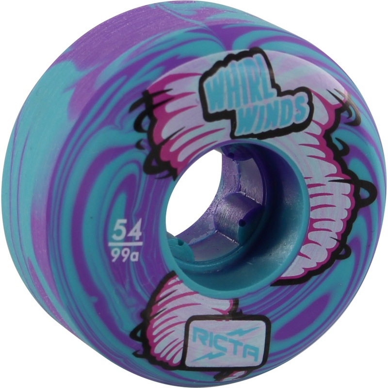 Ricta Whirlwinds 54mm 99a Wheels – Teal/Purple Swirl (Set)