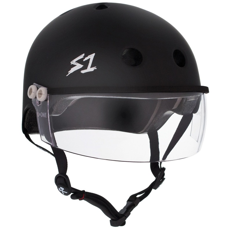 S1 Lifer Visor Gen 2 Helmet – Black Matte X-Small (20.5″) Clear Black