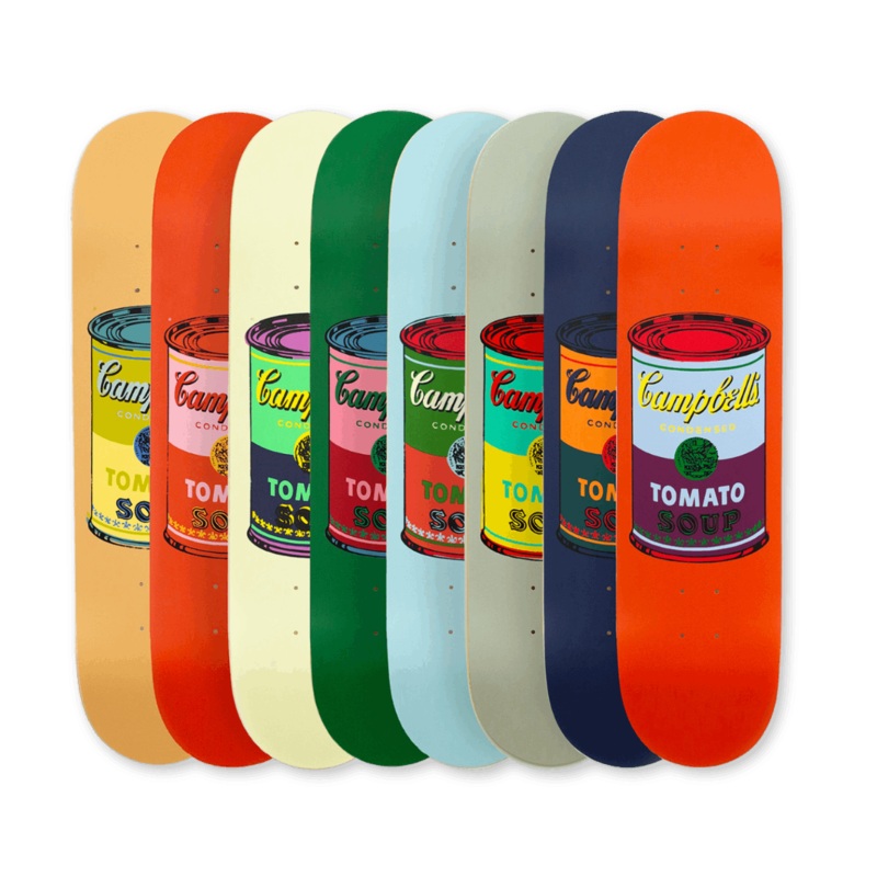 Set of 8 Colored Campbell’s Soup Cans