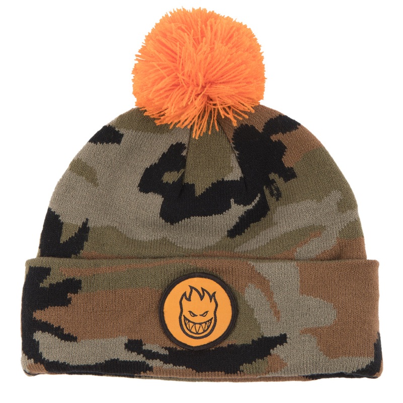 SPITFIRE BIGHEAD CIRCLE POM BEANIE CAMO/ORANGE