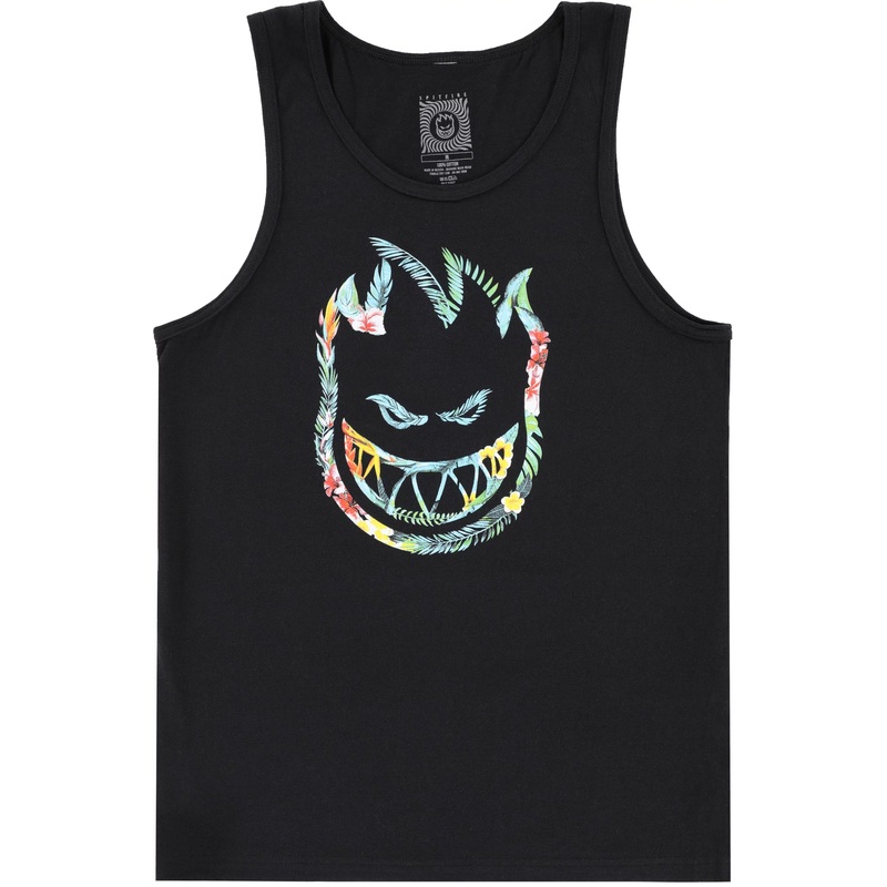 SPITFIRE FLORAL BIGHEAD PREMIUM PRINT TANK BLACK SMALL