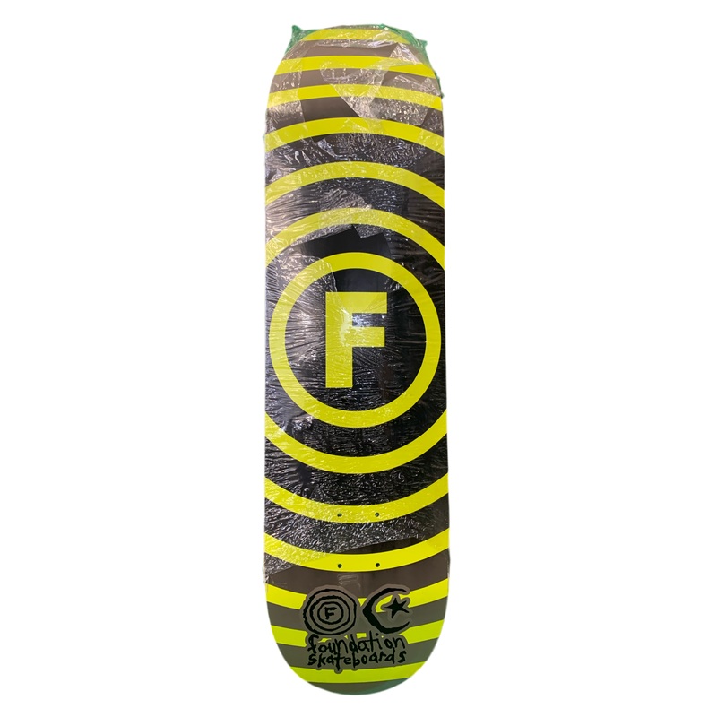 Foundation Target Logo Neon/Black 8.25″ Classic Skateboard Deck