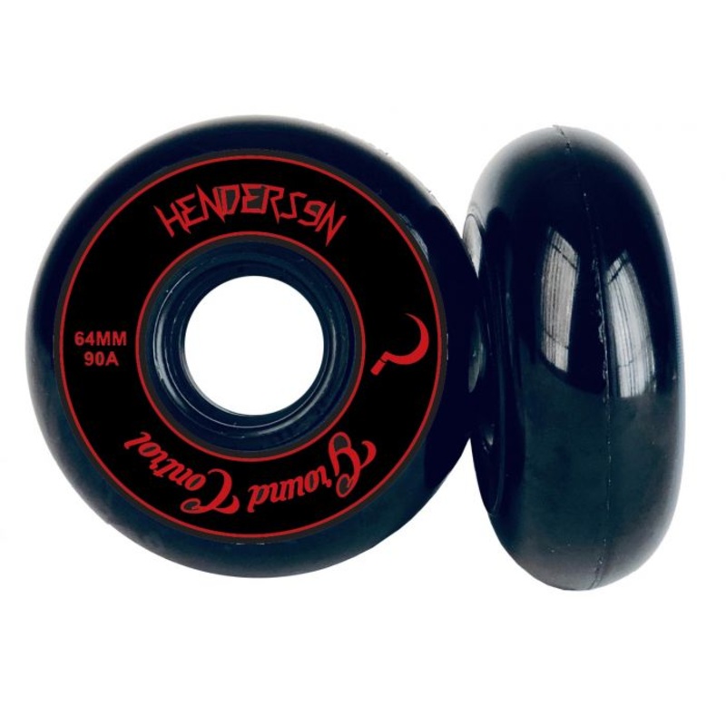 Ground Control CM Henderson Wheels 64mm 90a – Black (Set of 4)