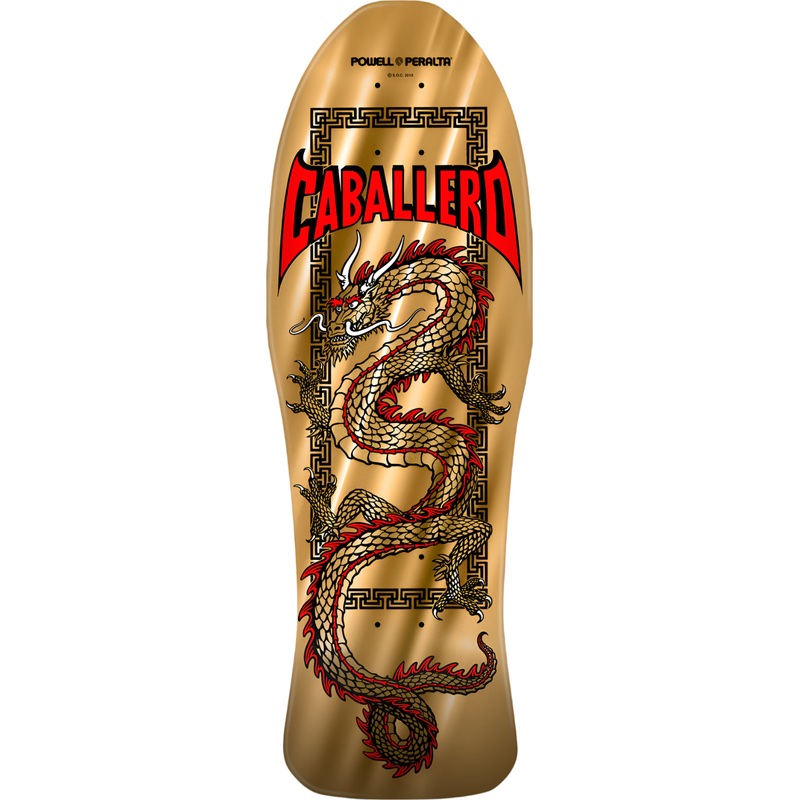 POWELL-PERALTA REISSUE DECK CAB CHINESE DRAGON GOLD FOIL (10″) 10″