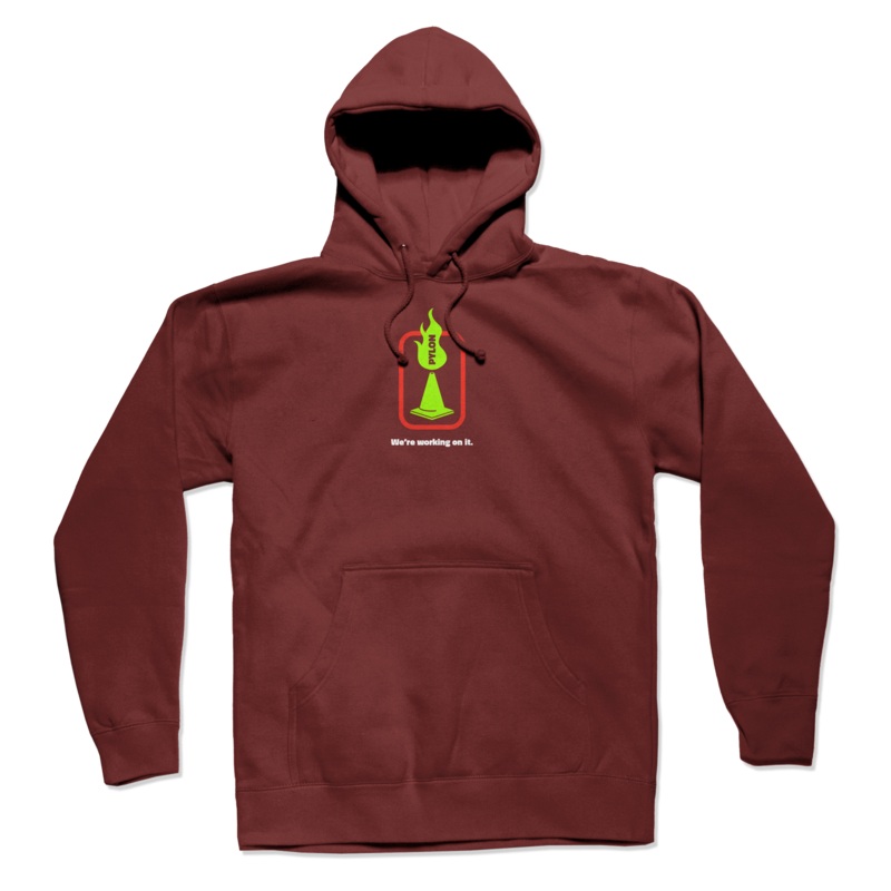 PYLON NINETY HOODIE BURGUNDY MED