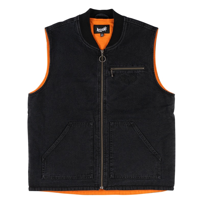 Splinter Enzyme-Washed Canvas Zip Vest Small