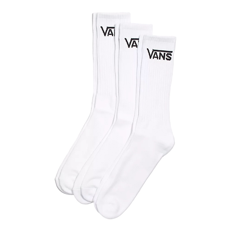 Vans Crew Sock 3 Pack White S 3.5-6