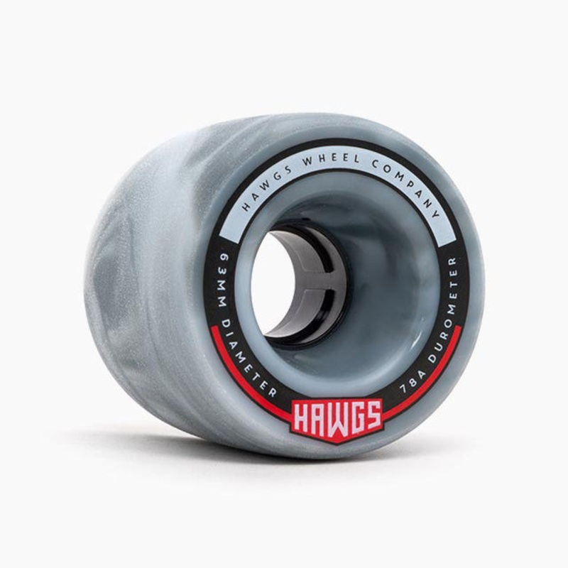 Hawgs Fatty Wheels 63mm 78a – Grey/White Swirl (Set of 4)