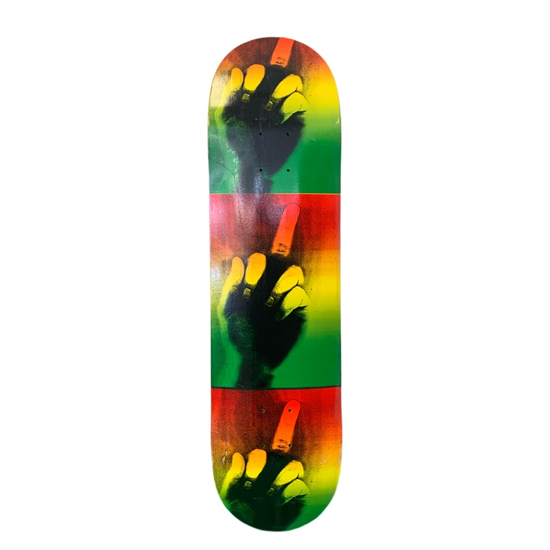 HUF Middle Finger Rasta 8″ Classic Skateboard Deck