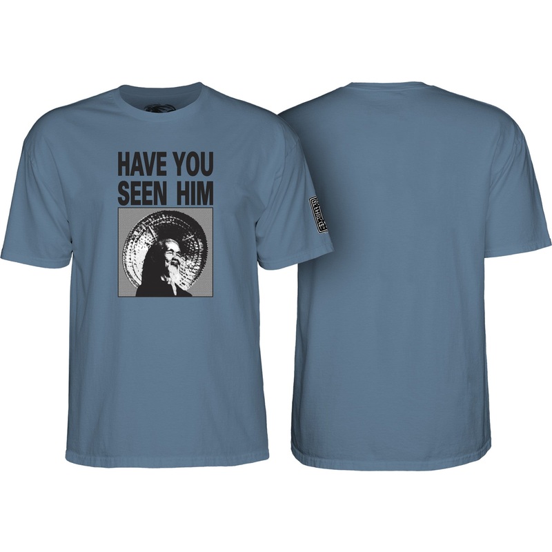 POWELL-PERALTA HAVE YOU SEEN HIM ANIMAL CHIN T-SHIRT INDIGO BLUE SMALL