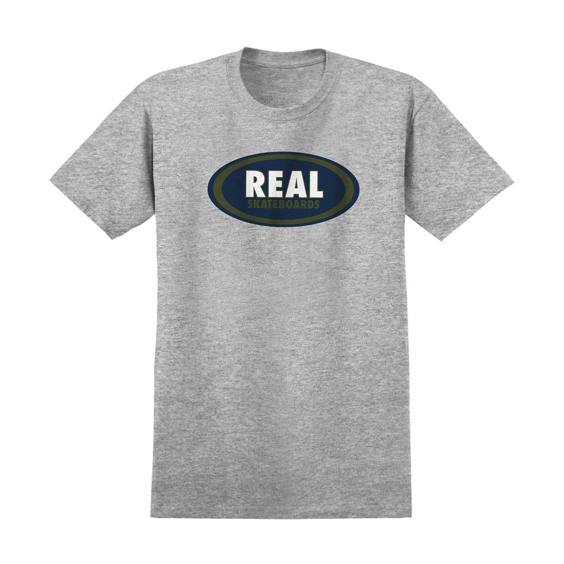 Real Oval T-Shirt S Sport Grey/Navy/Olive/White