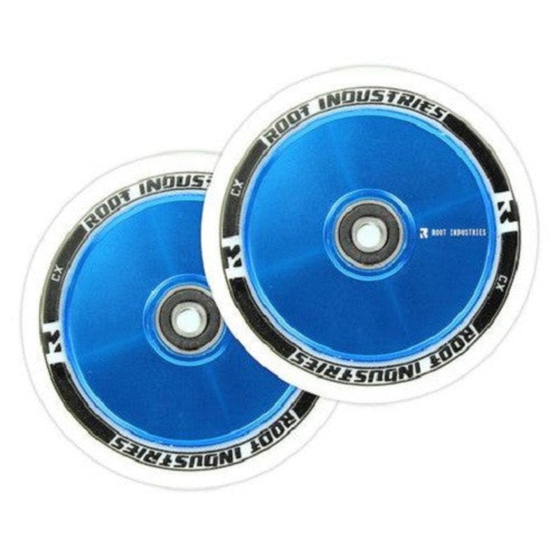 Root Industries AIR Wheels 110mm – White/Blue (Pair)
